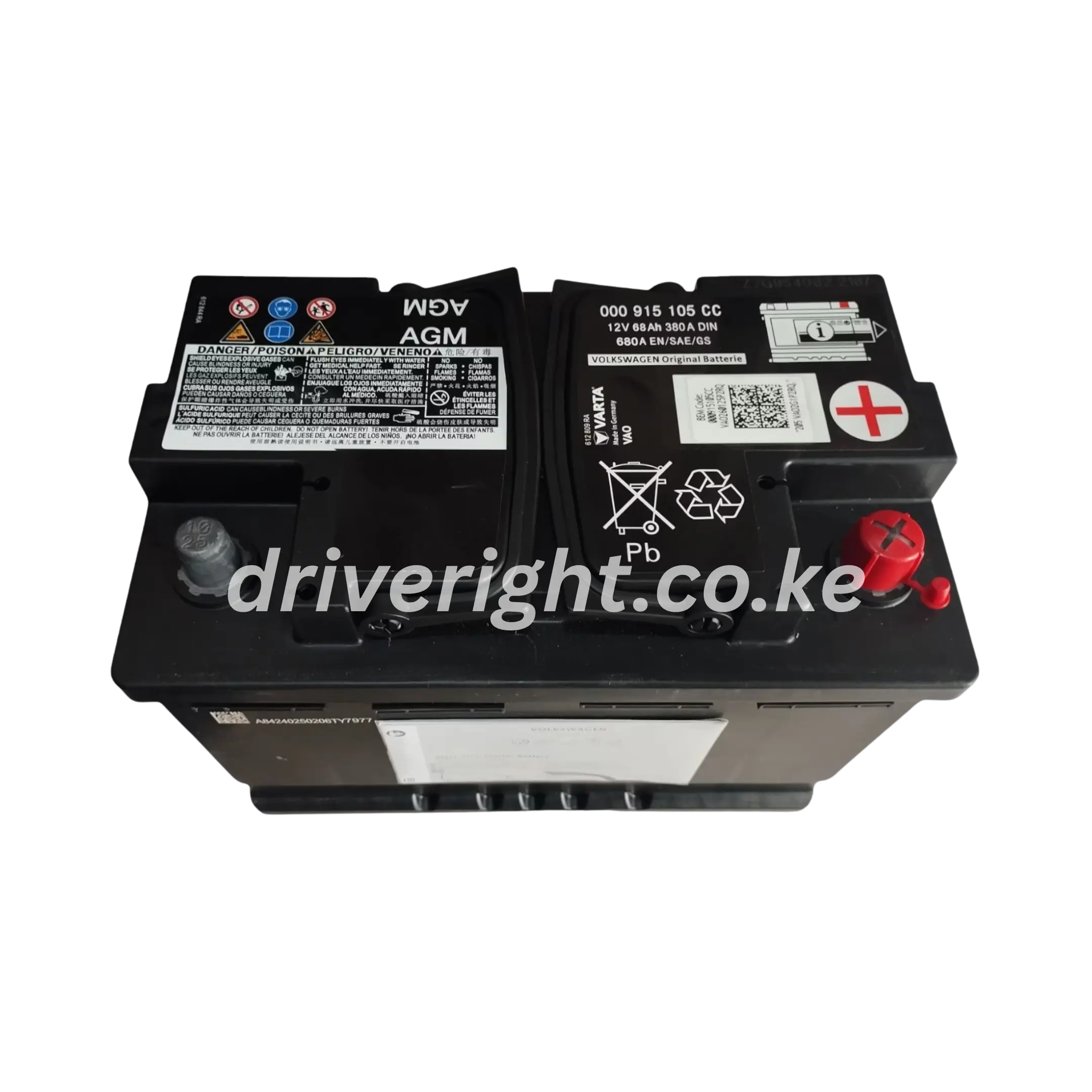 VOLVO AGM 80 12V 80Ah 800CCA OEM battery | DriveRight Supplies KE