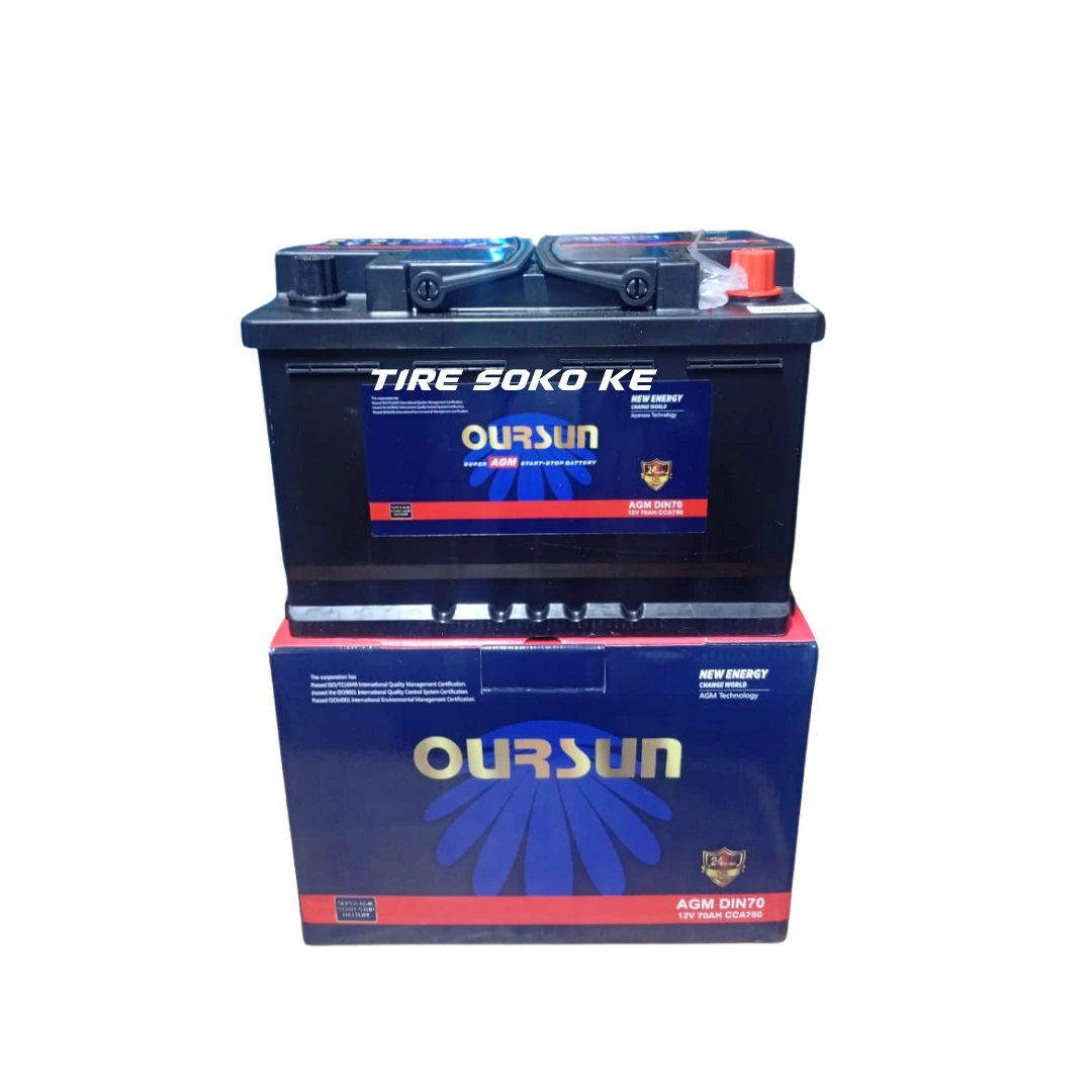 Oursun AGM 70  12V 70Ah 750CCA Car Battery