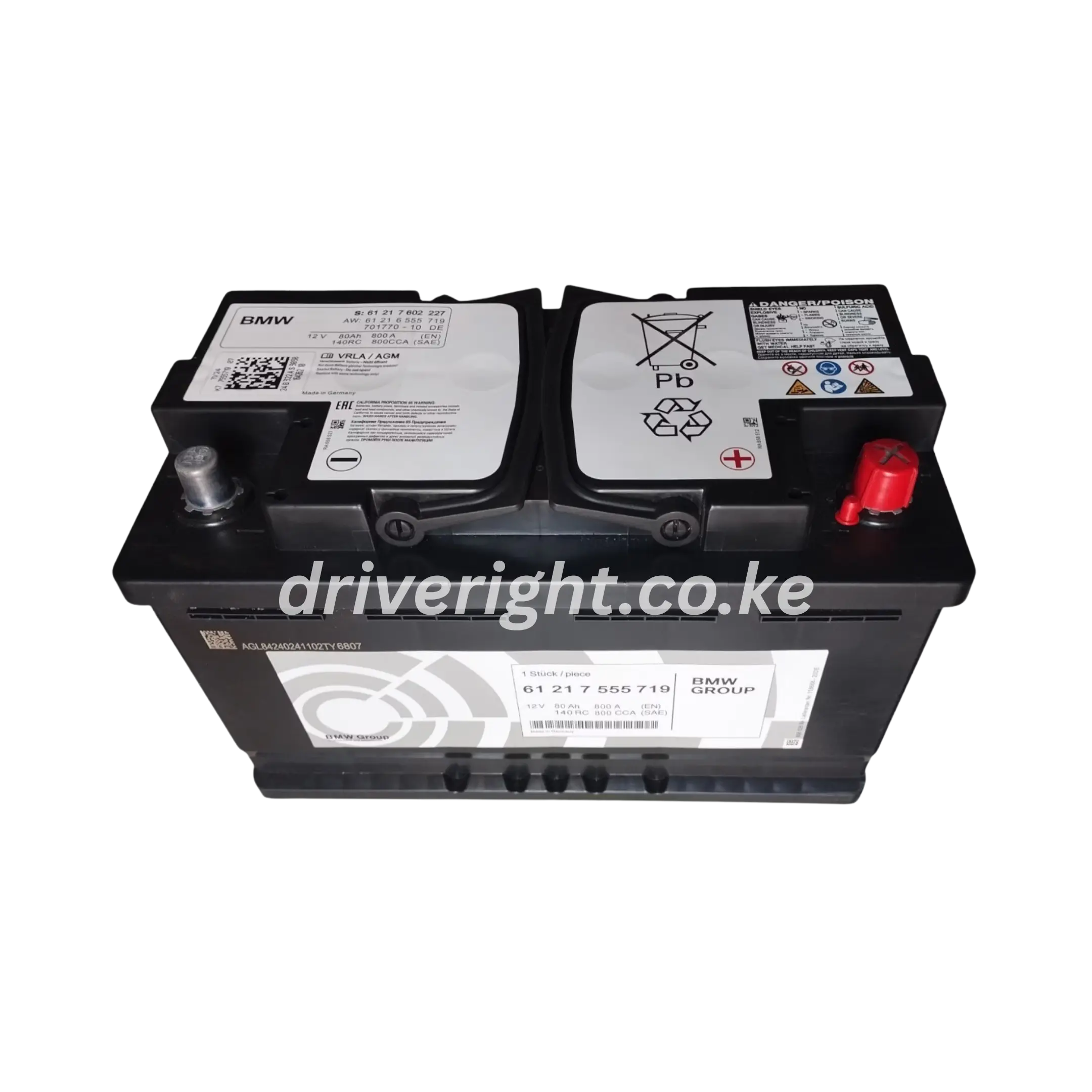 BMW AGM 80 12V 80Ah 800CCA OEM Battery | DriveRight Supplies KE